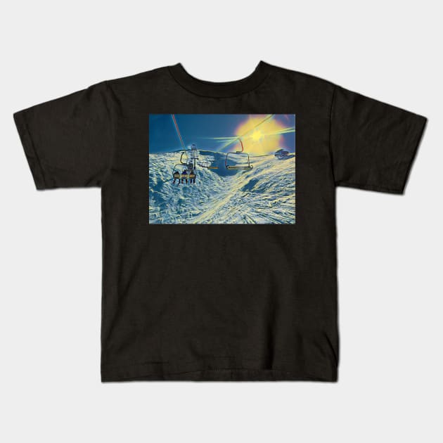 Heavenly, Mt Hotham Kids T-Shirt by ajdesignsau